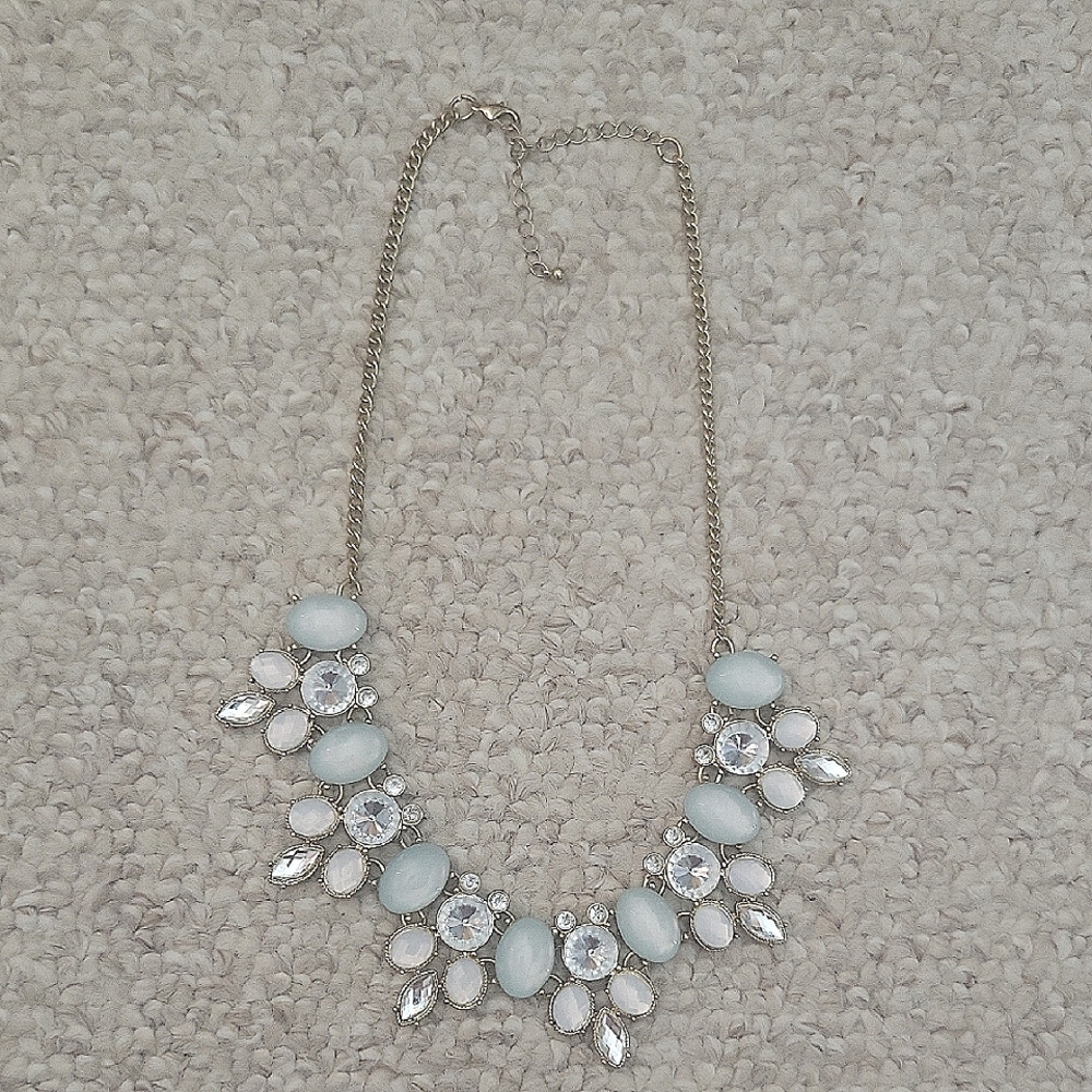 Gold & Aqua Statement Necklace